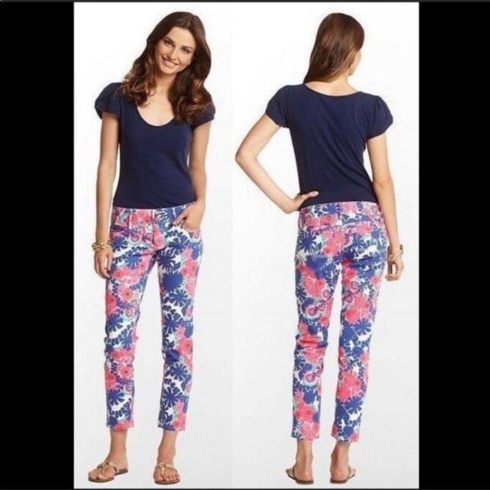 Lilly Pulitzer Floral Worth Skinny Mini Jeans